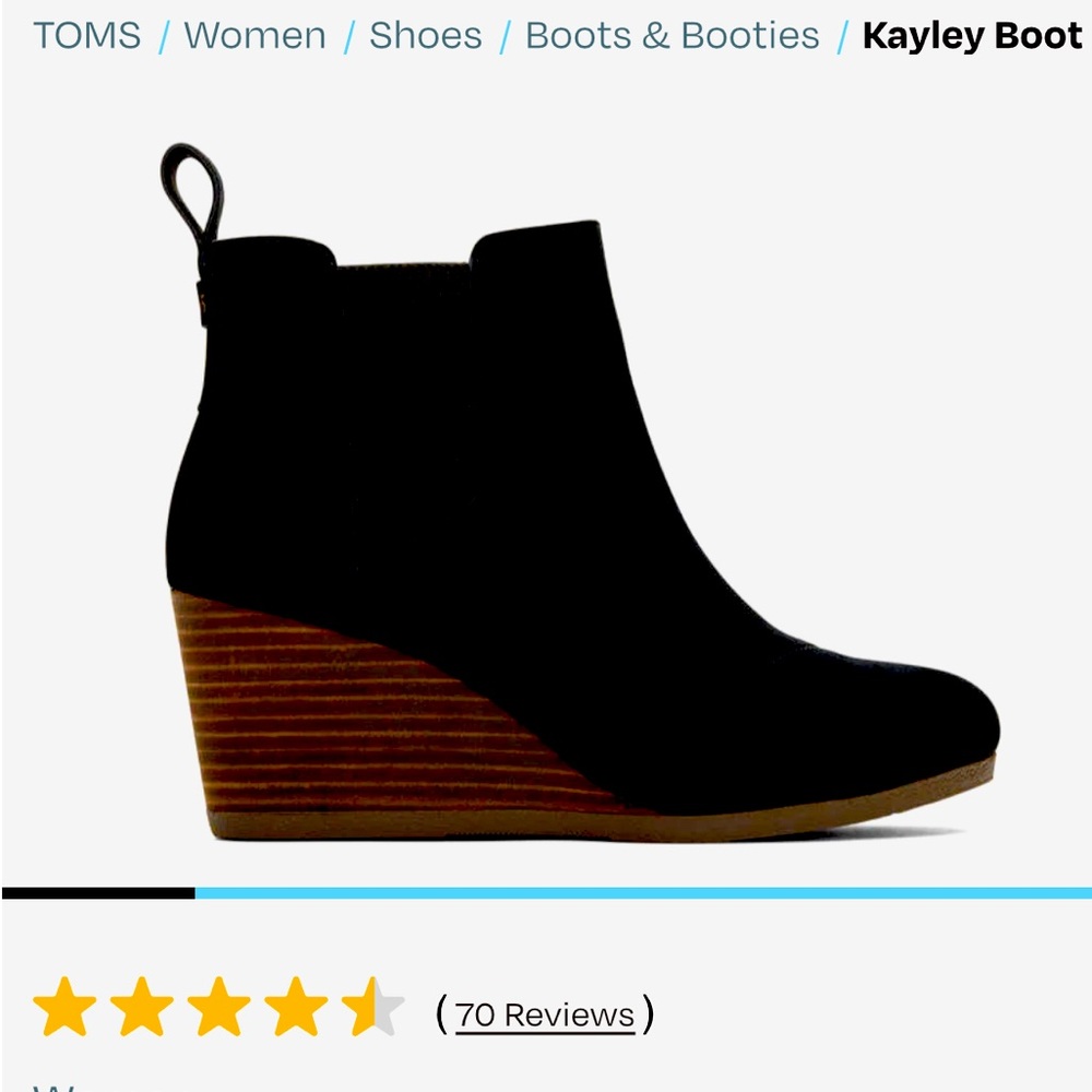 NWT Tom’s wedge boots